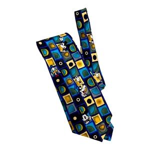 SALE!!! The Disney Store neck tie Mickey Donald Goofy Multicolor EUC